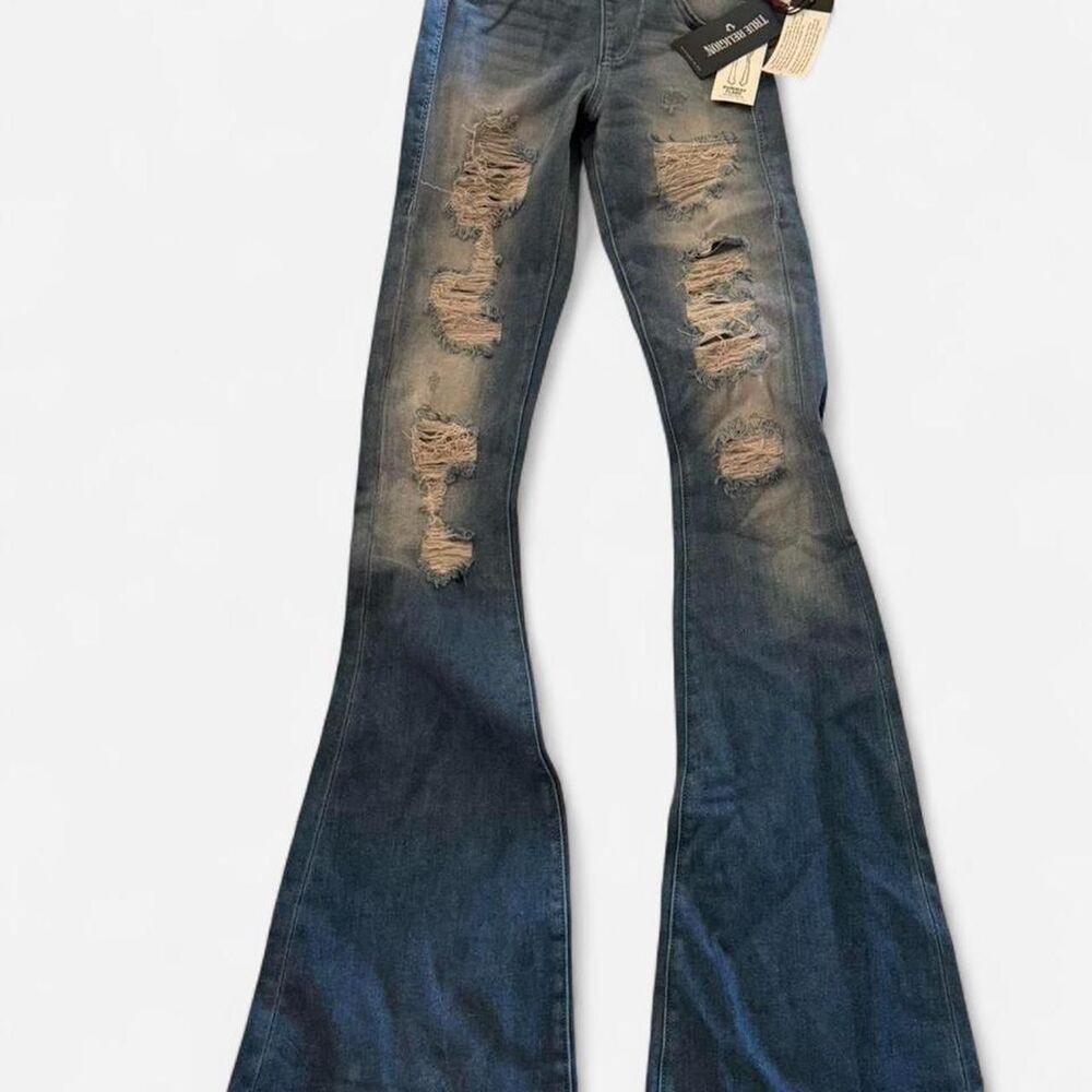 True-religion Women's Blue and Navy Jeans